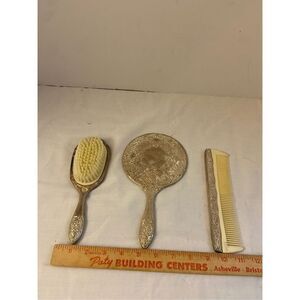 COPY - Hairbrush set faux silver lot